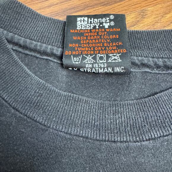 VTG Harley Davidson Screaming Eagle All Over Print T-Shirt XL 1993 USA Made Maui - Picture 6 of 6